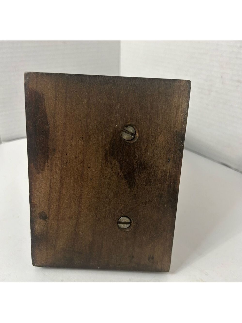 Vintage Wooden Statue Three Women Praying MCM Minimalist Dark Brown Solid 6x4.5 - Picture 7 of 7
